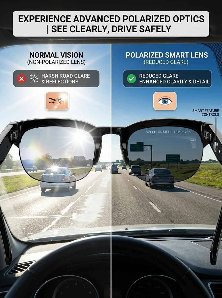XG89 Bluetooth Glasses Real-time AI Smart Hands-Free Calls Audio