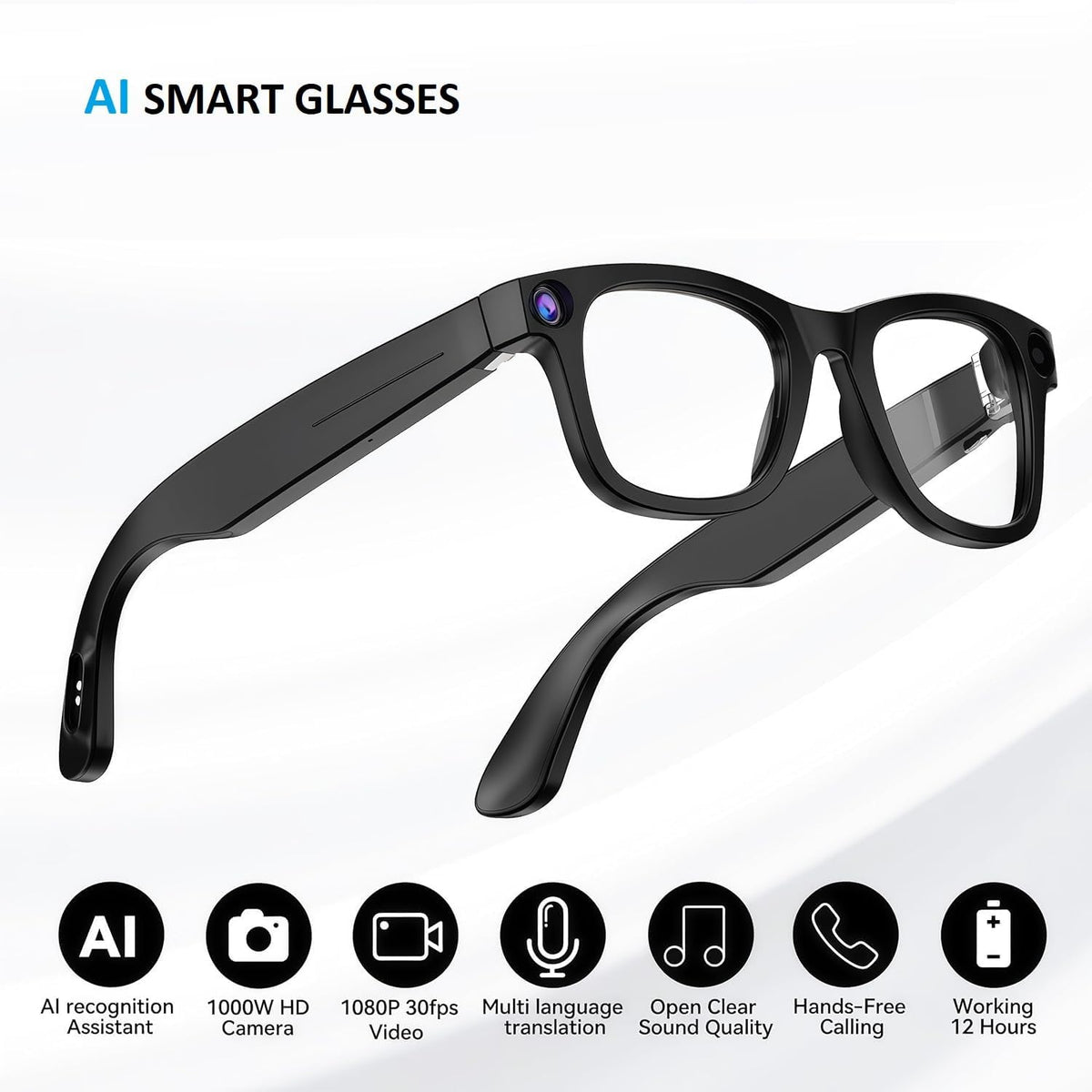 TMY Air Vision AI Smart Glasses with 8MP HD Camera