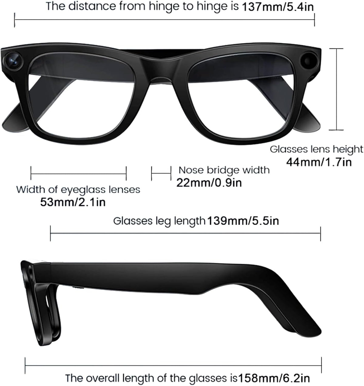 TMY Air Vision AI Smart Glasses with 8MP HD Camera